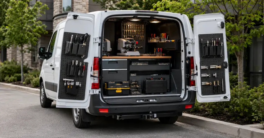 mobile locksmith service vehicle equipped with tools in Orono