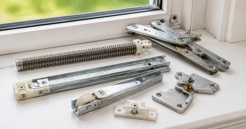 technician adjusting window sash alignment in Orono home