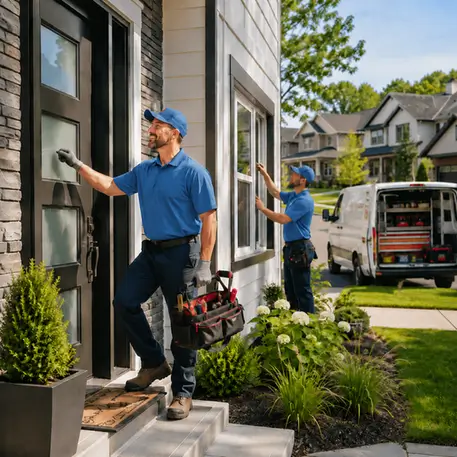 Local crews handling entry doors, patio doors and window replacements across the coverage map
